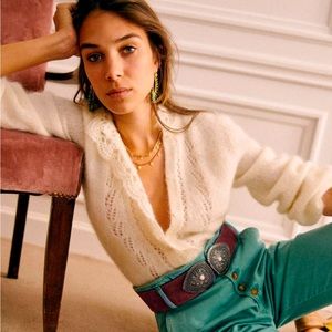 Sezane Tamara Belt in Camel size 85